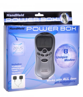 Zeus Handheld 8 Mode Power Box with Black Pads, Brand: Zeus Electrosex